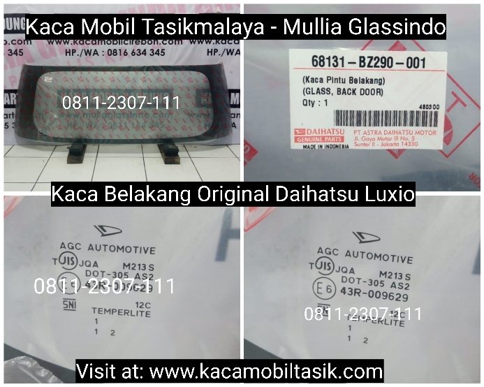 Jual Kaca Belakang Original Daihatsu Luxio di Tasikmalaya Ciamis Banjar Pangandaran Cilacap